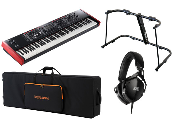 <b>PACK Roland V-STAGE 88 SACO TRANSPORTE ROLAND SC-G88W3 SUPORTE TECLADO ROLAND KS-G8B HEADPHONES ROLAND VMH-S100</b> <b>PACK Roland V-STAGE 88 SACO TRANSPORTE ROLAND SC-G88W3 SUPORTE TECLADO ROLAND KS-G8B HEADPHONES ROLAND VMH-S100</b>